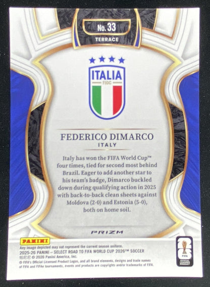 2025 Panini Select Road to FIFA World Cup Federico Dimarco trading card