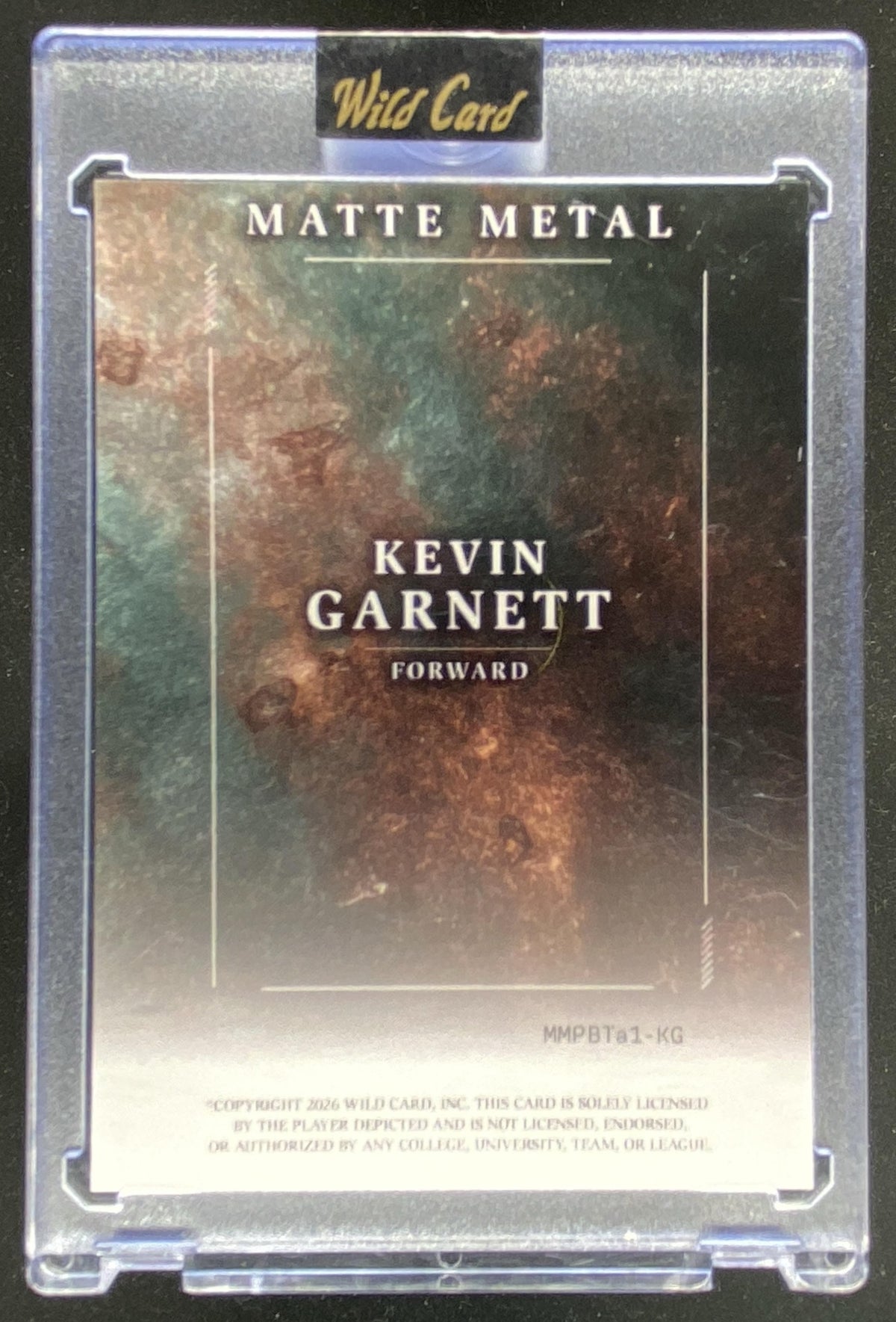 Wild Card Matte Metal Kevin Garnett #MMPBTa1-KG trading card