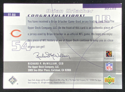 2004 Upper Deck Finite Brian Urlacher #FF-BU trading card