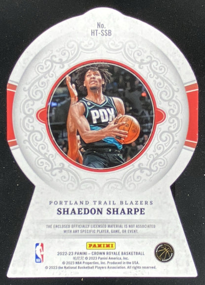 2022 Panini Crown Royale Shaedon Sharpe #HT-SSB trading card