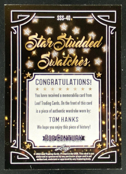 2022 Leaf Metal Pop Century Tom Hanks trading card