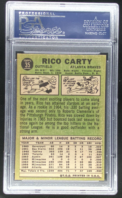 1967 Topps Rico Carty #35 graded PSA 9 trading card