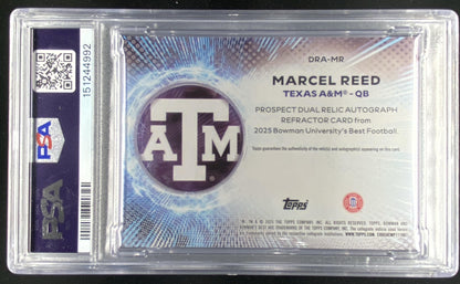 2025 Bowman's Best University Marcel Reed graded PSA 9 trading card