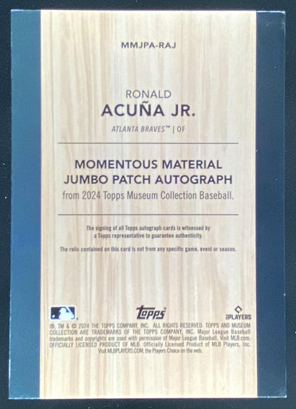 2024 Topps Museum Collection Ronald Acuna Jr. trading card