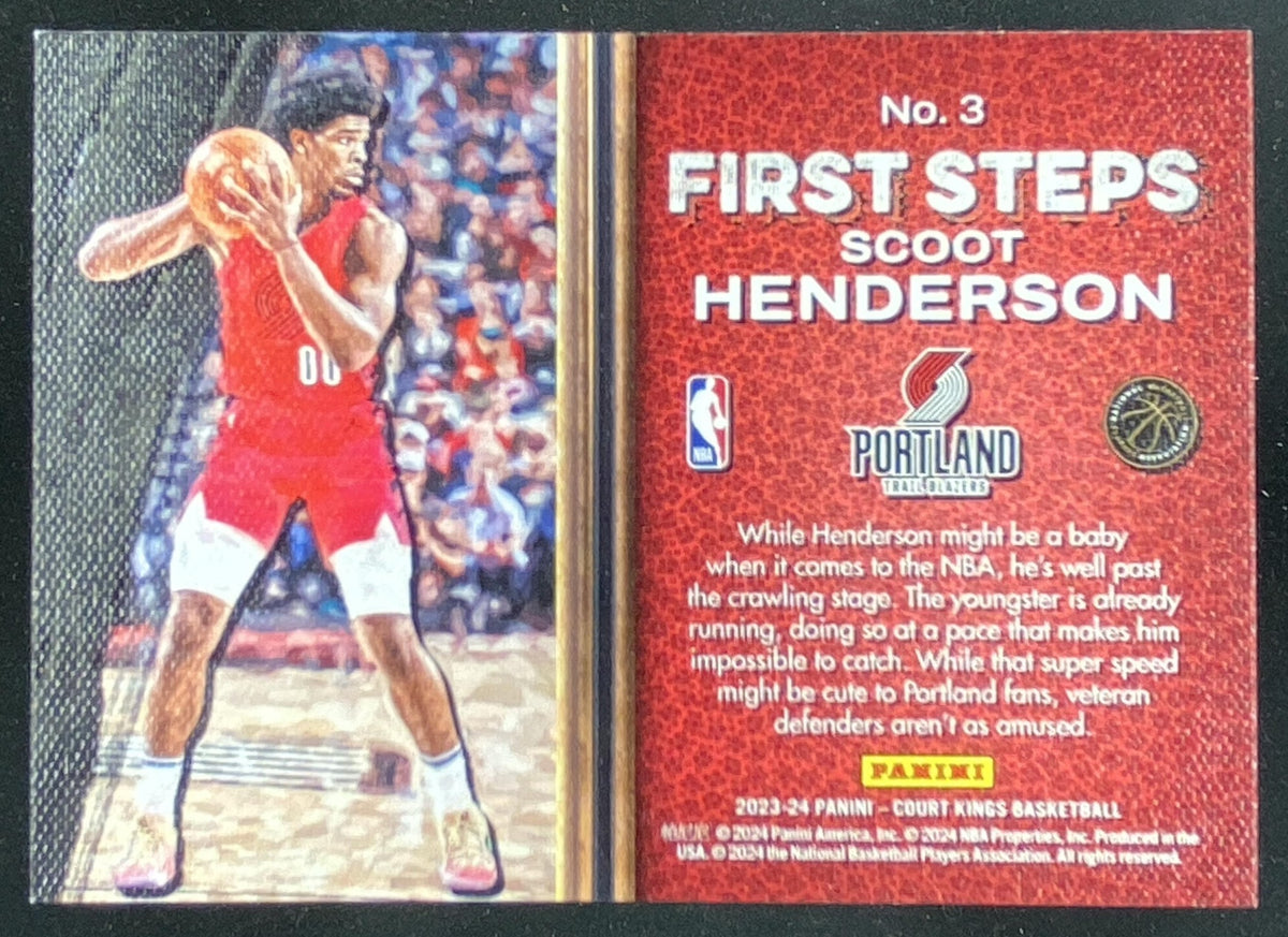 2023 Panini Court Kings Scoot Henderson #3 trading card