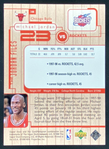 1998 Upper Deck Living Legend Michael Jordan #144 trading card
