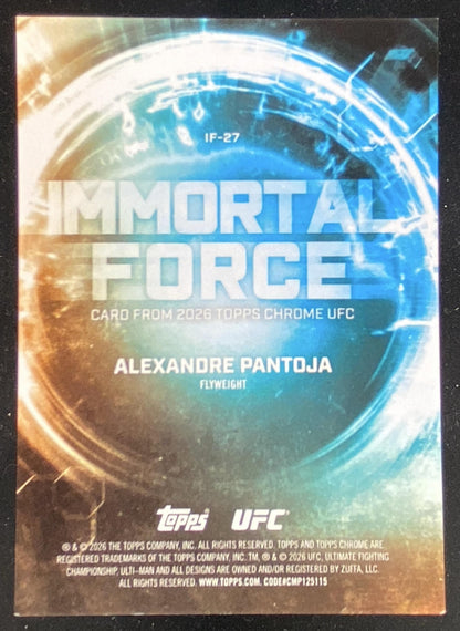 2026 Topps Chrome UFC Alexandre Pantoja trading card