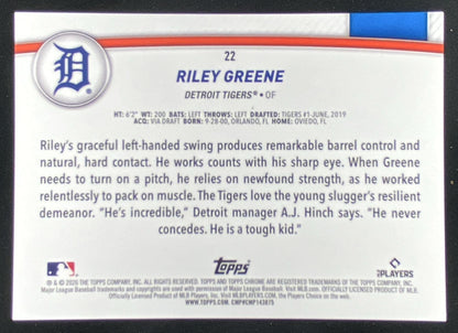 2026 Topps Series 2 Riley Greene #22 trading card