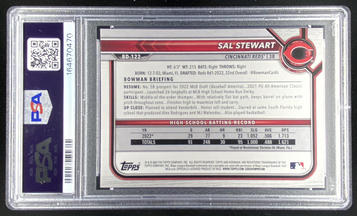 2022 Bowman Draft Sal Stewart #BD-122 trading card