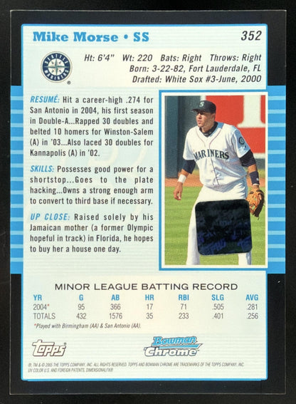 2005 Bowman Chrome Mike Morse Auto