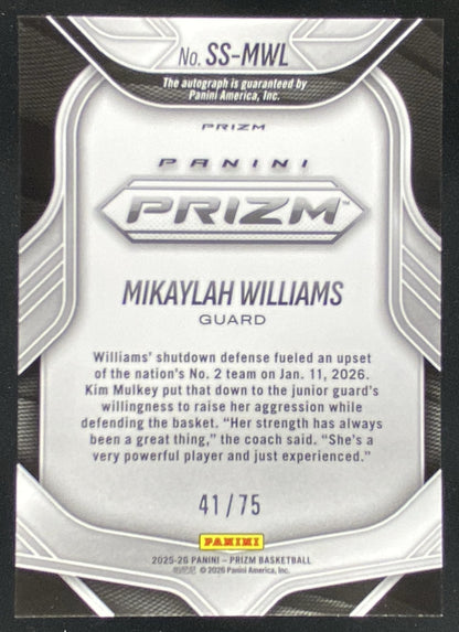 2025 Panini Prizm Mikaylah Williams trading card