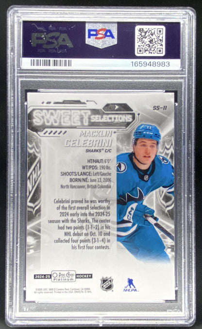 2024 O-Pee-Chee Platinum Macklin Celebrini #SS-11 graded PSA 10 trading card