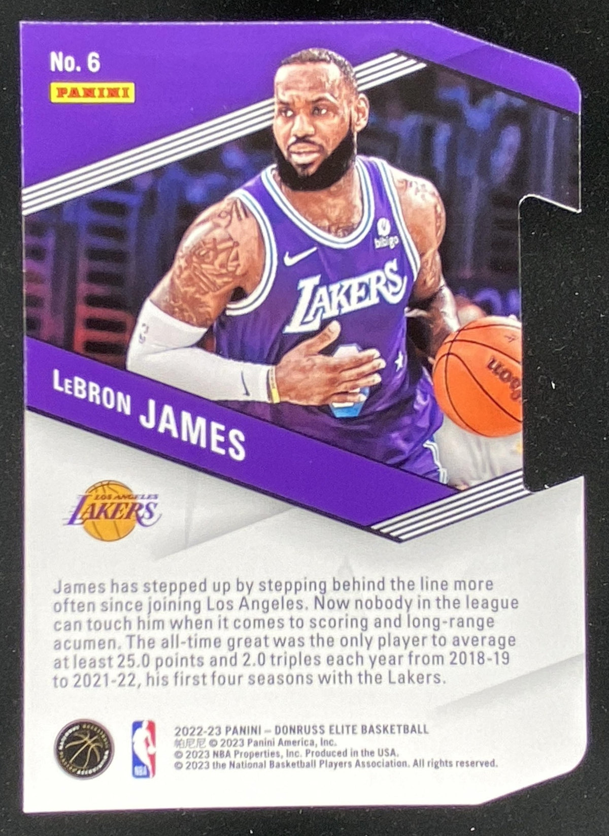 2022 Panini Donruss Elite LeBron James #6 trading card