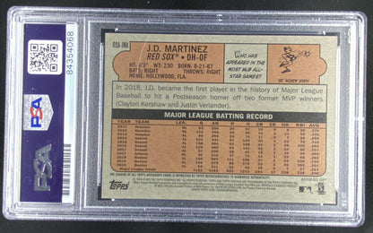 2021 Topps Heritage J.D. Martinez #ROA-JMA PSA authenticated autograph trading card