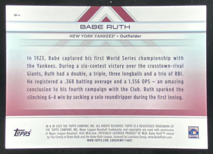 2025 Topps Transcendent Collection Babe Ruth trading card