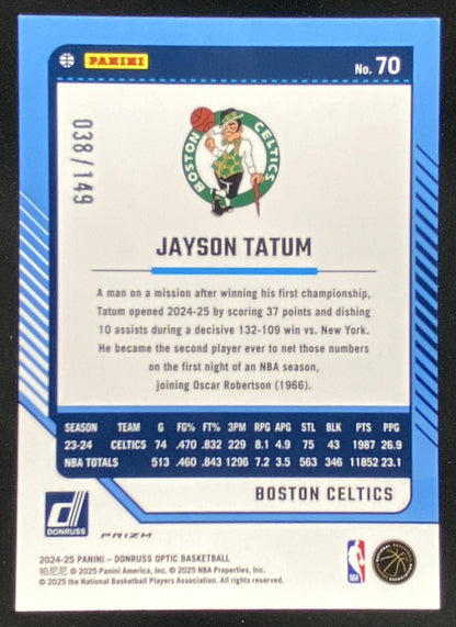 2024 Panini Donruss Optic Jayson Tatum trading card