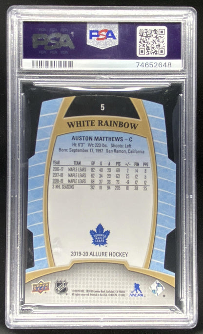 2019 Upper Deck Allure Auston Matthews #5 graded PSA 10 trading card