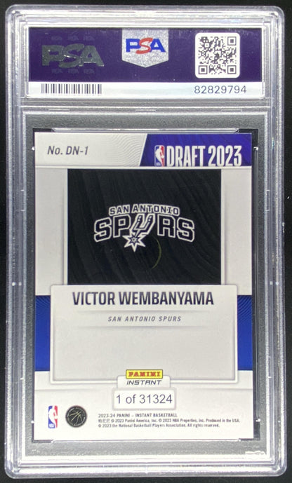 2023 Panini Instant Victor Wembanyama graded PSA 10 trading card