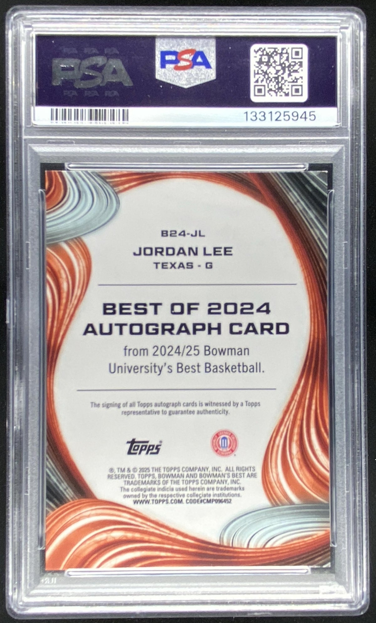 2024 Bowman's Best University Jordan Lee #B24JL trading card