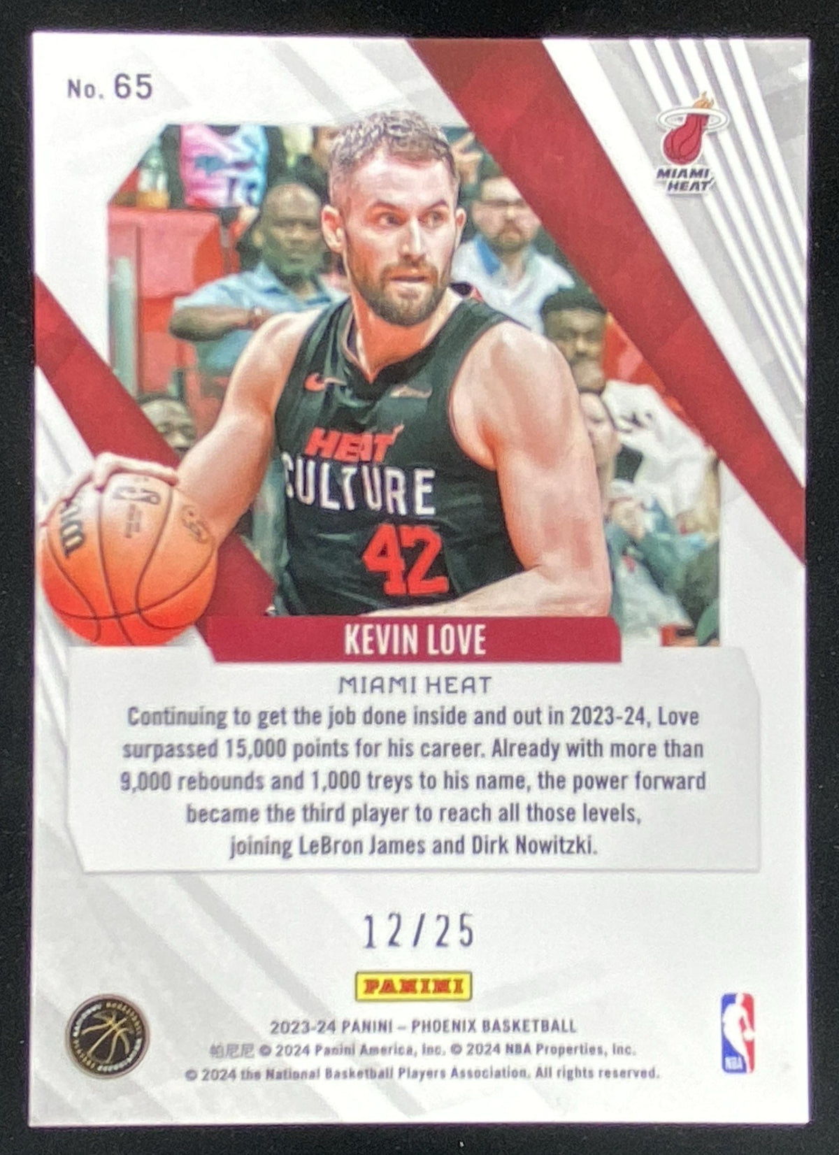 2023 Panini Phoenix Kevin Love #65 trading card