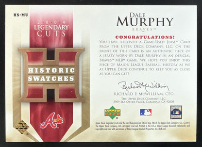 2004 SP Legendary Cuts Historical Swatches Dale Murphy Jersey
