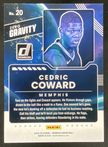 2025 Panini Donruss Cedric Coward trading card