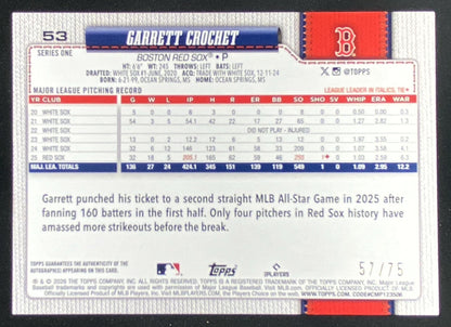 2026 Topps Series 2 Garrett Crochet #53 trading card