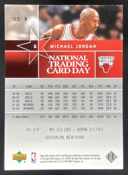 2004 Press Pass National Trading Card Day Michael Jordan #UD-8 trading card