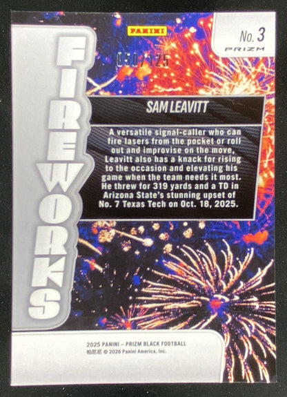 2025 Panini Prizm Sam Leavitt #3 trading card