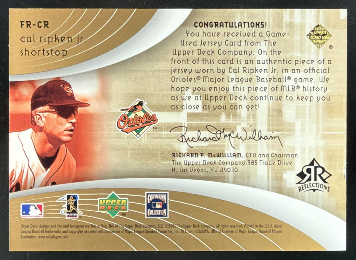 2005 Upper Deck Reflections Fabric Reflections Cal Ripken Jr. Jersey