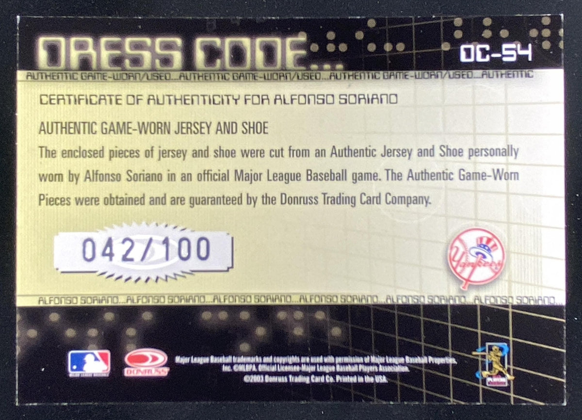2003 Donruss Classics Alfonso Soriano #DC-54 trading card