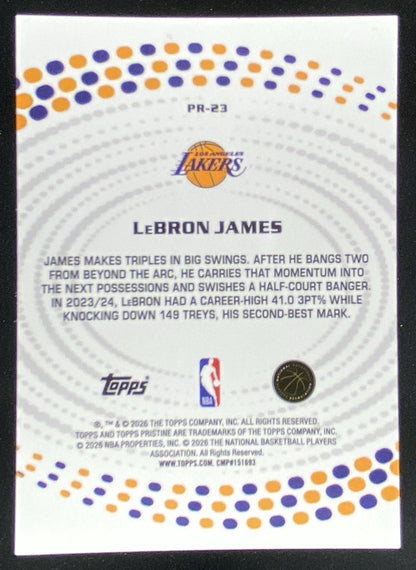 2025 Topps Pristine LeBron James #PR-23 trading card