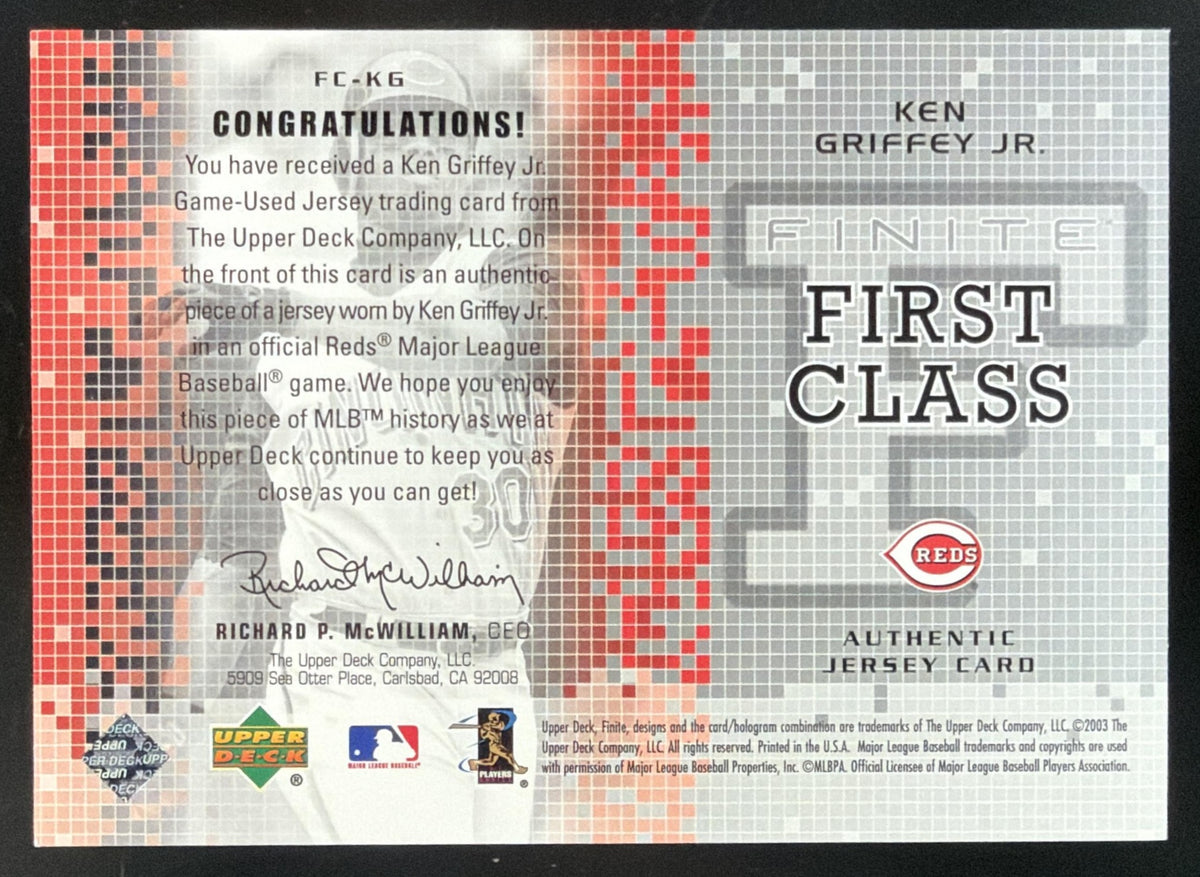 2003 Upper Deck Finite First Class Ken Griffey Jr. Jersey