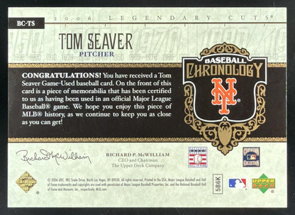 2006 SP Legendary Cuts Baseball Chronology Tom Seaver Jersey