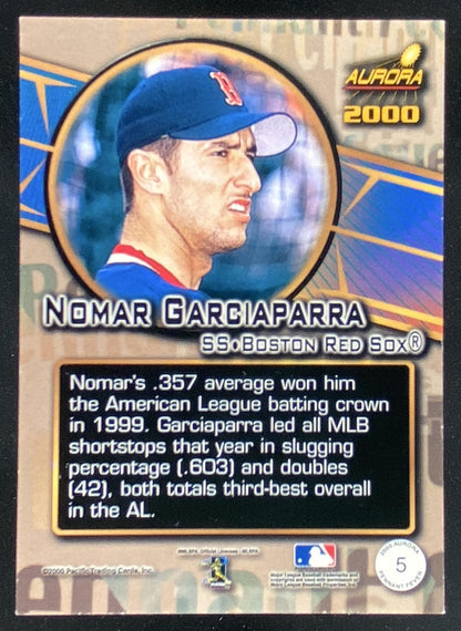 2000 Pacific Aurora Nomar Garciaparra #5 trading card