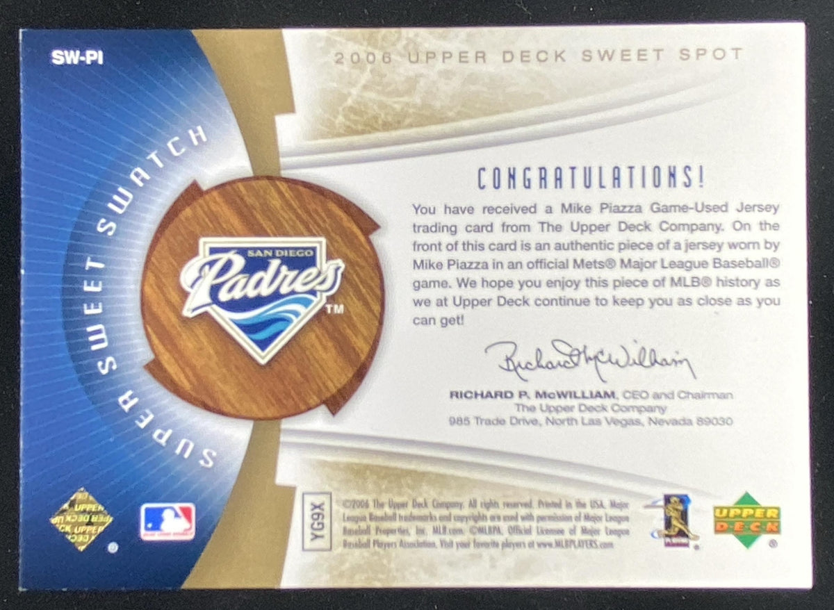 2006 Upper Deck Sweet Spot Mike Piazza #SW-PI trading card