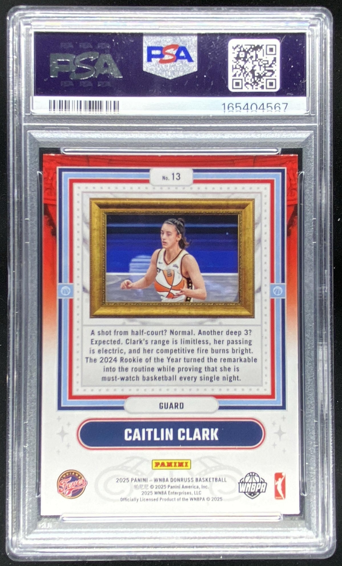 2025 Panini Donruss WNBA Caitlin Clark #13 trading card