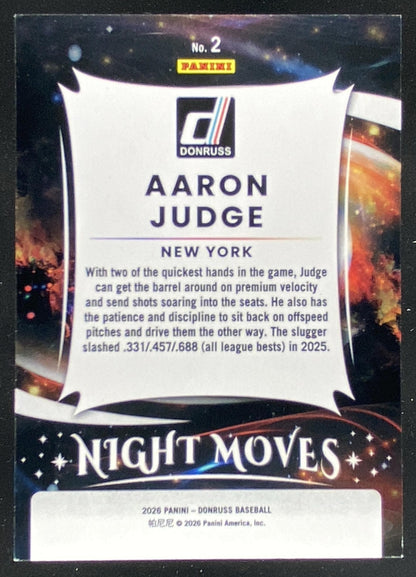 2026 Panini Donruss Aaron Judge #2 trading card