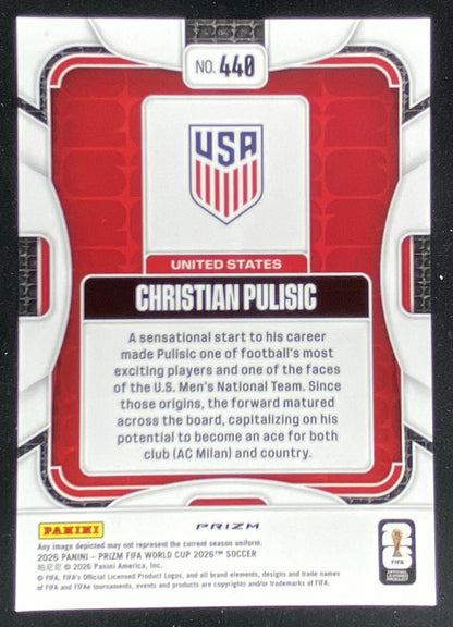 2026 Panini Prizm World Cup Christian Pulisic trading card