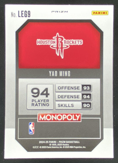 2024 Panini Prizm Yao Ming #LEG9 trading card