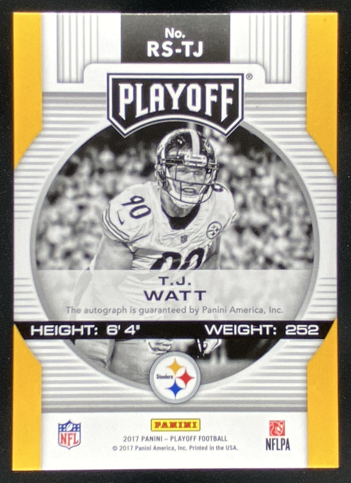 2017 Panini Playoff T.J. Watt #RS-TJ trading card