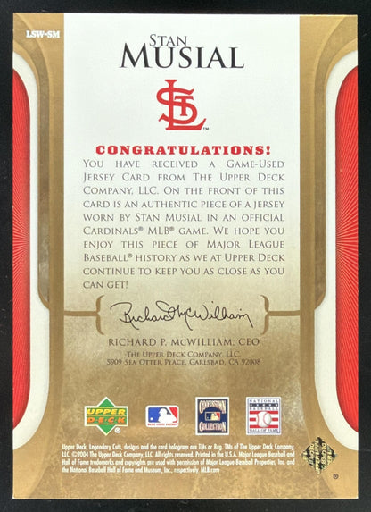 2004 SP Legendary Cuts Legendary Swatches Stan Musial Jersey