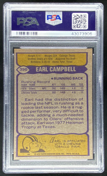 1979 Topps Earl Campbell #390 trading card