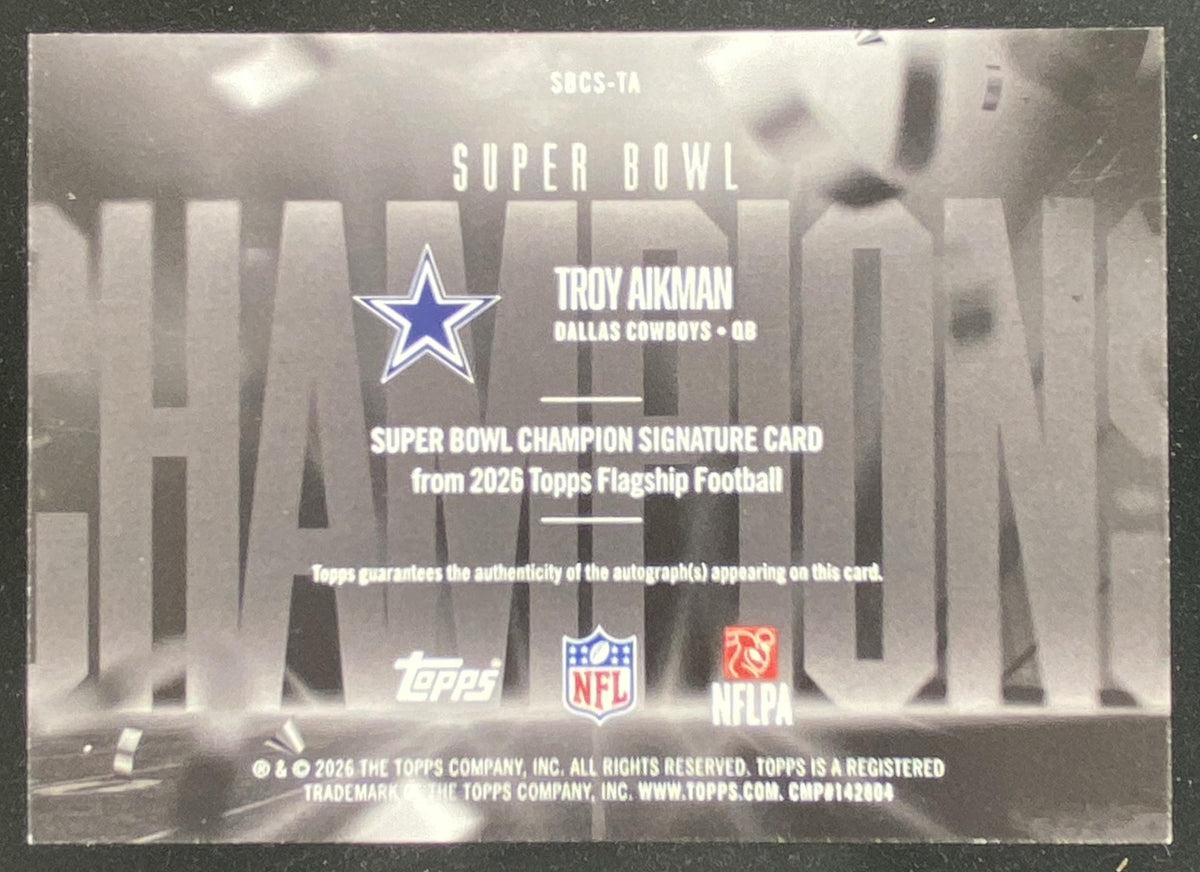 2026 Topps Troy Aikman #SBCS-TA trading card