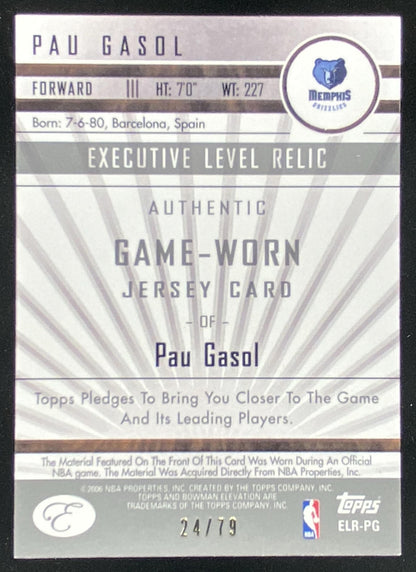 2006 Bowman Elevation Pau Gasol #ELR-PG trading card