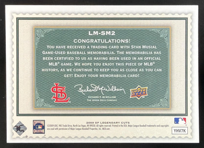 2009 SP Legendary Cuts Stan Musial Jersey /88