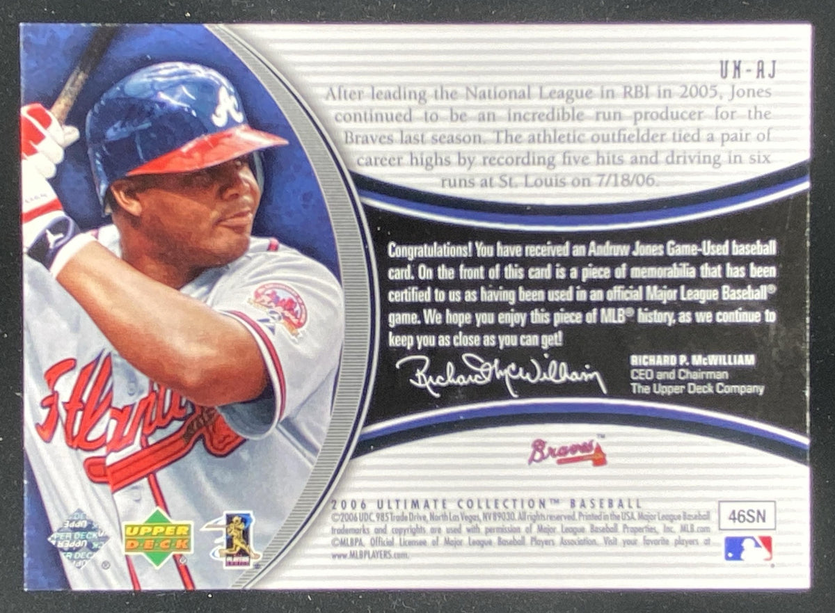 2006 Upper Deck Ultimate Collection Andruw Jones #UN-AJ trading card