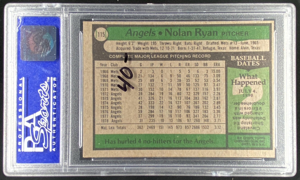 1979 Topps Nolan Ryan graded PSA 8 trading card