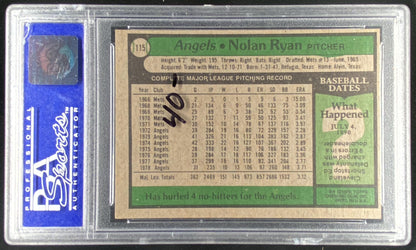 1979 Topps Nolan Ryan graded PSA 8 trading card