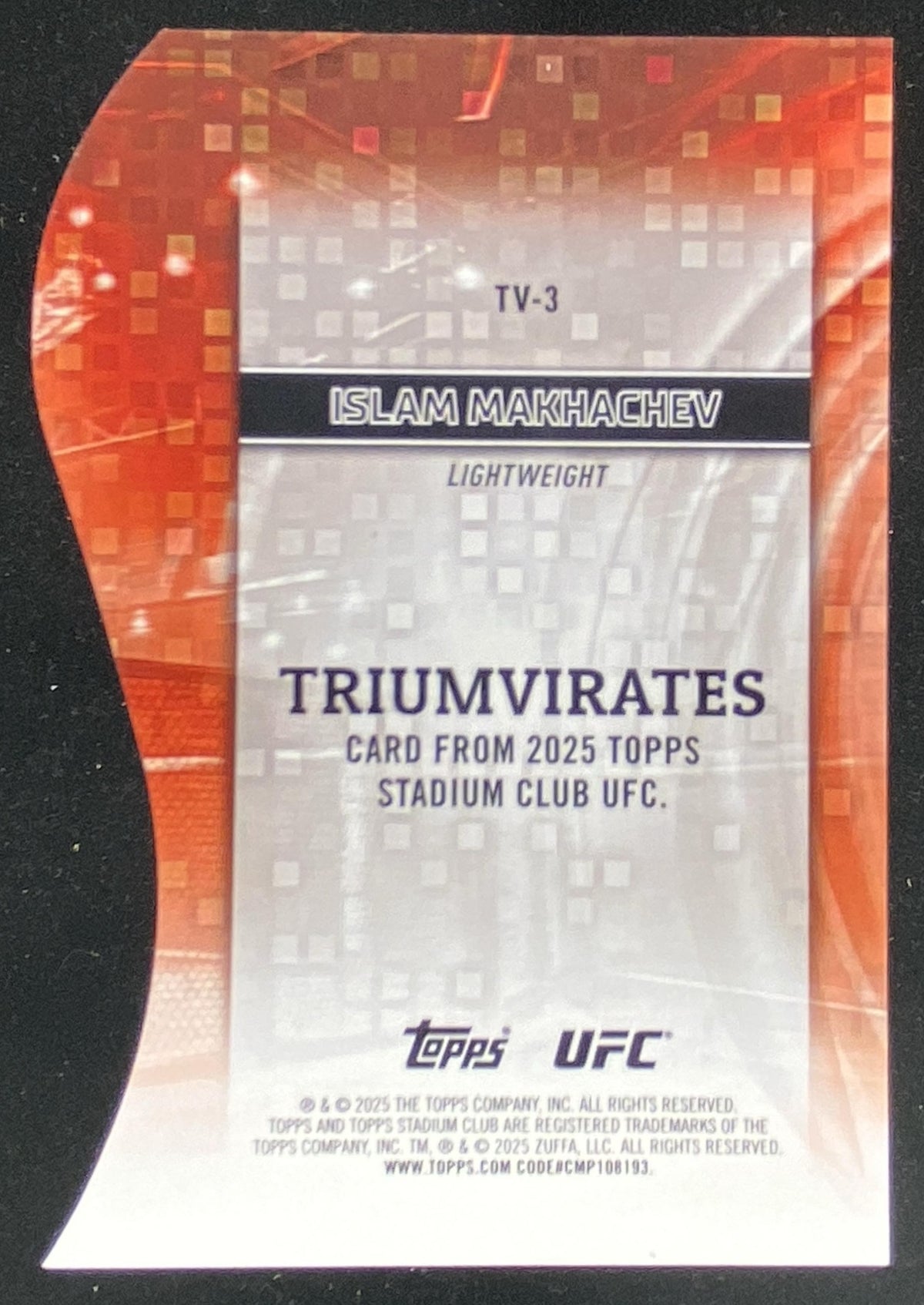 2025 Topps UFC Stadium Club Islam Makhachev trading card